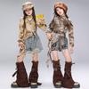 Jazz Dance Costumes Girls Jazz Wasteland Style Wear Autumn Street Dance Children Tide Dance Performance Costumes Suit