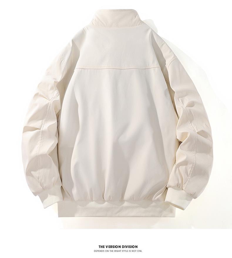 Men's Trendy Thick Fleece Stand Collar Warm Jacket - Casual Cotton Top for Autumn/Winter