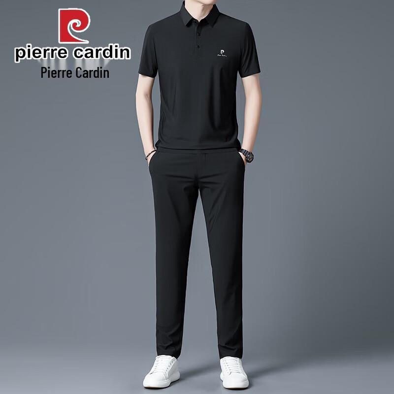 Pierre Cardin Men's Ice Silk T-Shirt & Pants Set