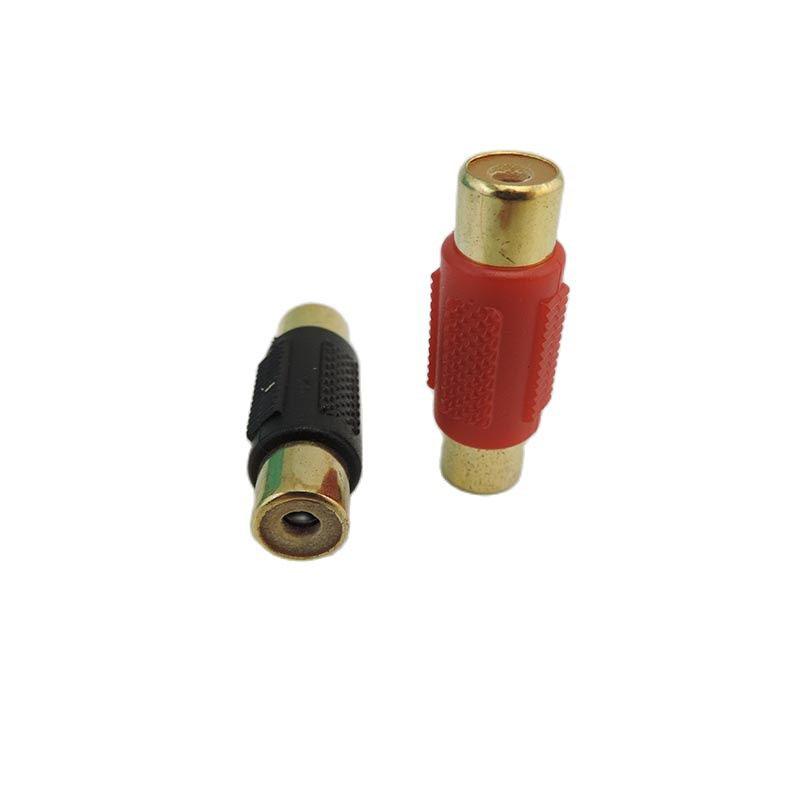 RCA Female To Female F/F Joiner Couplers AV Audio Video Adapter Copper Cable Connector Jack Plug Gold Plated Speaker 3types