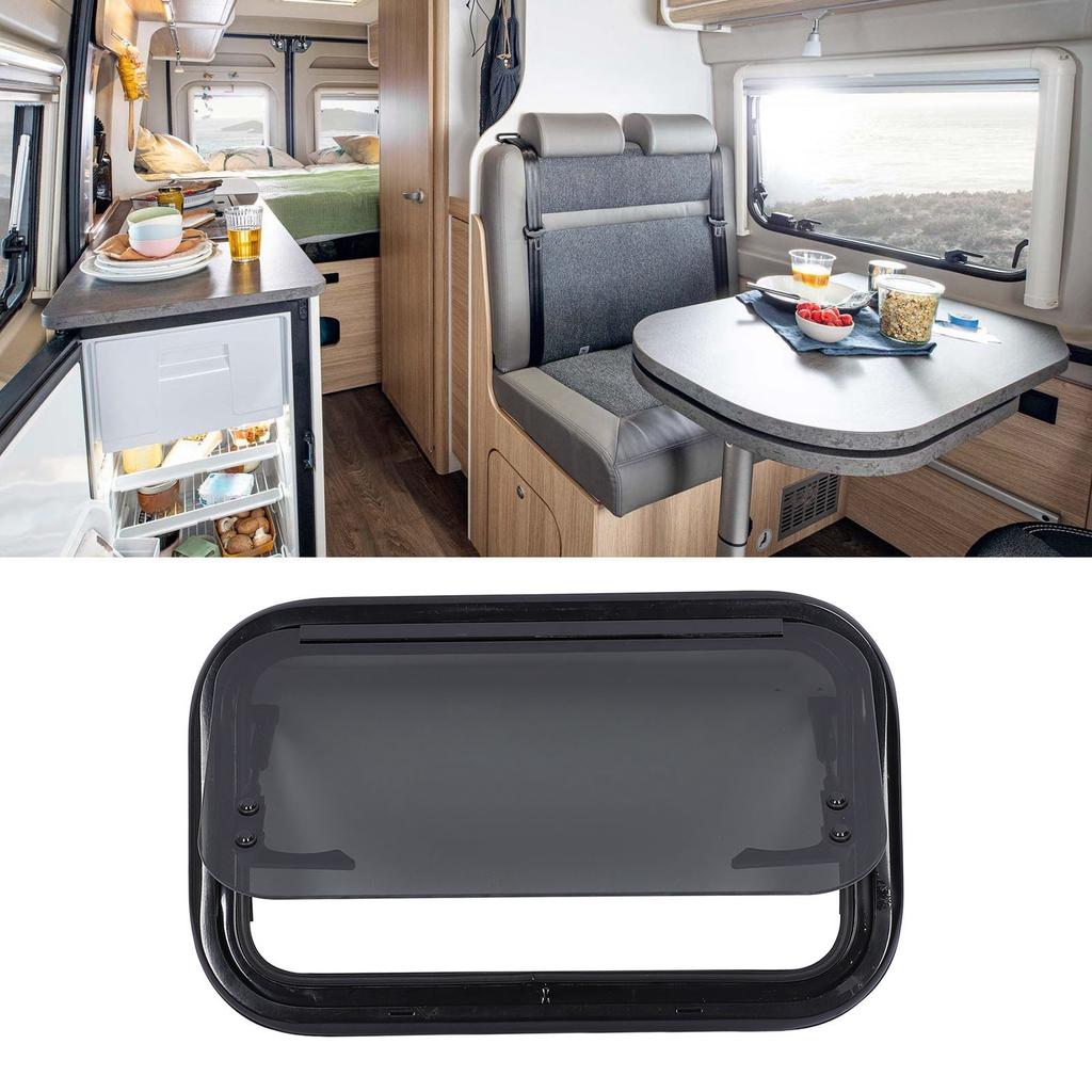 20 X 12 Inch RV Push Out Window with Hydraulic Support Rod Fixing Frame Rainproof Rounded Corner for Campervan