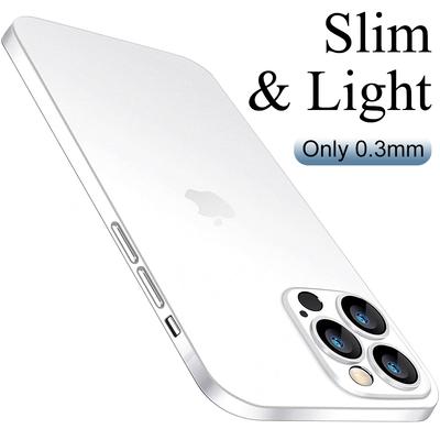 0.3mm Ultra Thin Matte PP Case For iPhone 15 14 13 12 Mini 11 Pro XS Max X XR 7 8 Plus SE   Transparent Soft Back Cover