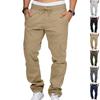 Men’s Casual Cargo Jogger Pants with Elastic Waistband Drawstring and Multiple Pockets for Everyday Wear