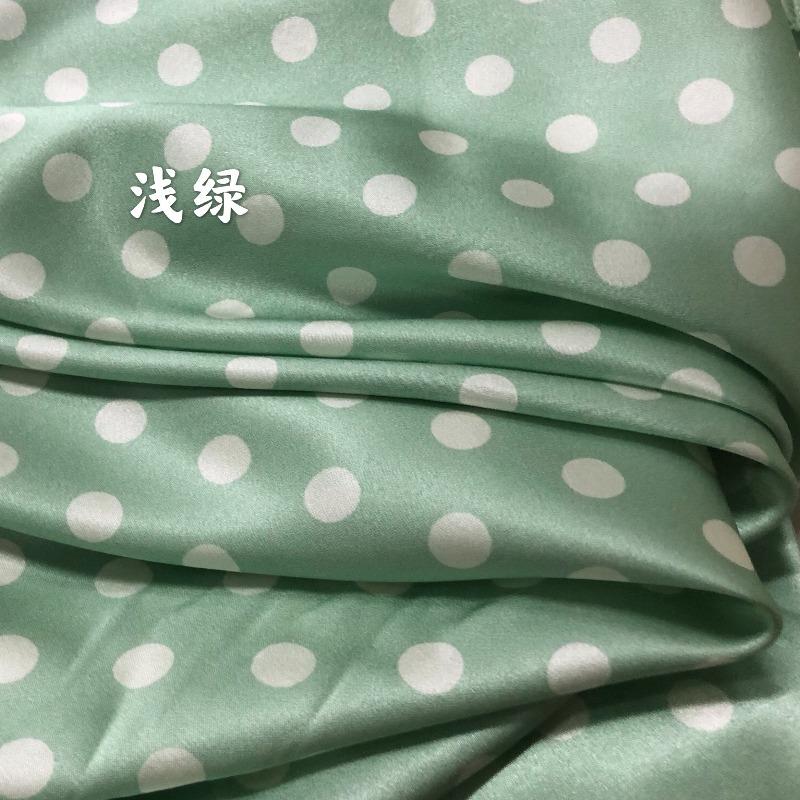 19 Momme Stretch Mulberry Silk Fabric Multi-Color Polka Dot Design Soft for DIY Sewing Summer Dress Shirt Cheongsam Fabric
