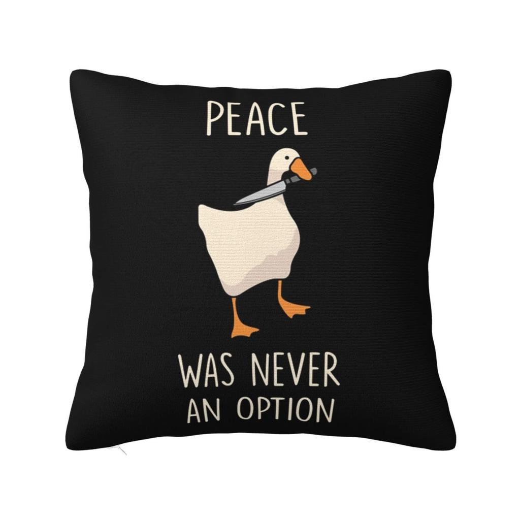 Goose Goose Peace Was Never An Option Square Pillowcase Pillow Cover Polyester Cushion Decor Comfort Throw Pillow for Home Sofa