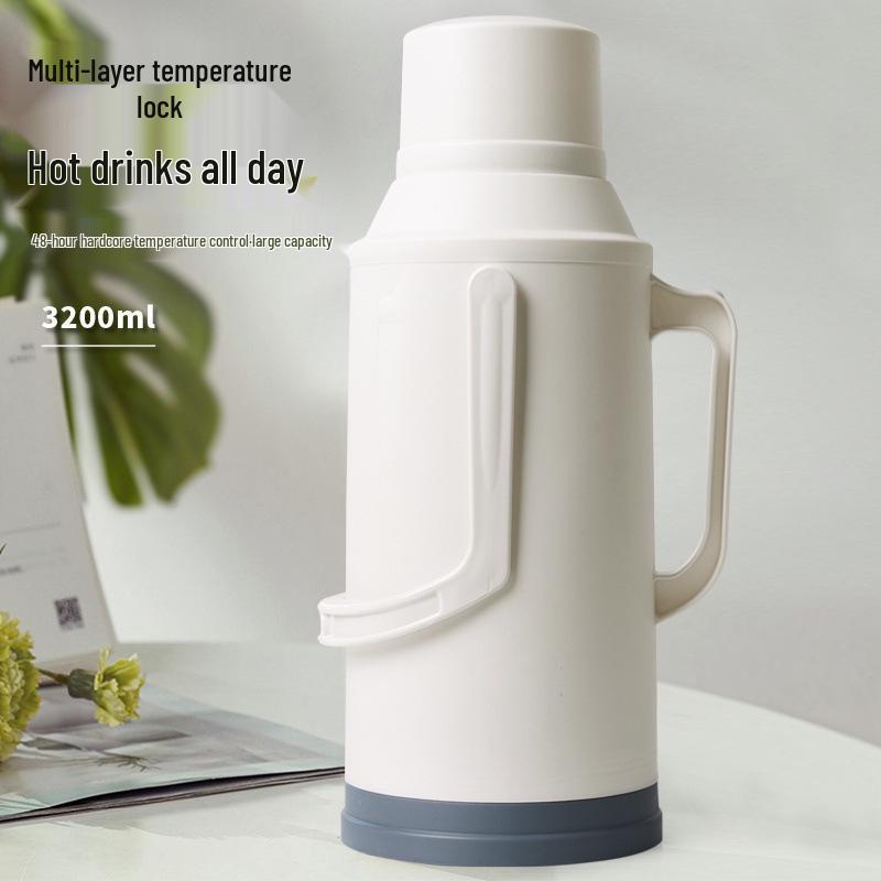 Large Capacity Insulated Thermos for Students & Dorms - Classic Plastic Design