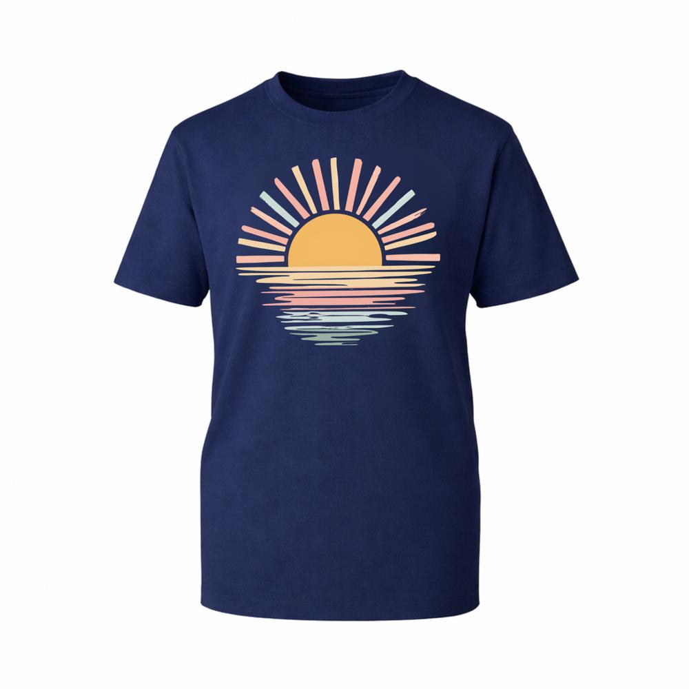 Nature Graphic TShirt Sunrise Ocean Horizon Summer Vibe Novelty Gift TTop S