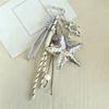 PU Leather Starfish Bag Charm Cute Decorative Keychain Decoration Braided Rope Bag Accessorie