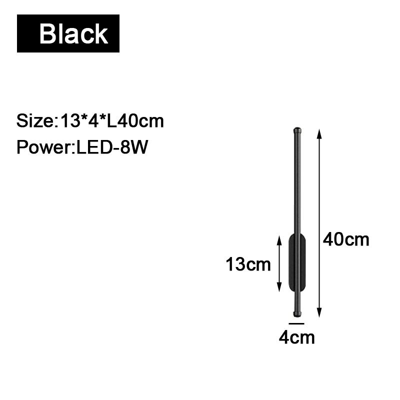 

Золотисто-черные внутренние светодиодные настенные светильники, настенные лампы, декор для коридора, зала, кухни, бра с длинной полосой для спальни, лестницы Cool White