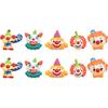 Amosfun 10pcs Resin Clown Charms Hair Barrettes Making Charms Handmade Crafting Slime Charms Pendants for Headband Headdress DIY Crafts (Random Style