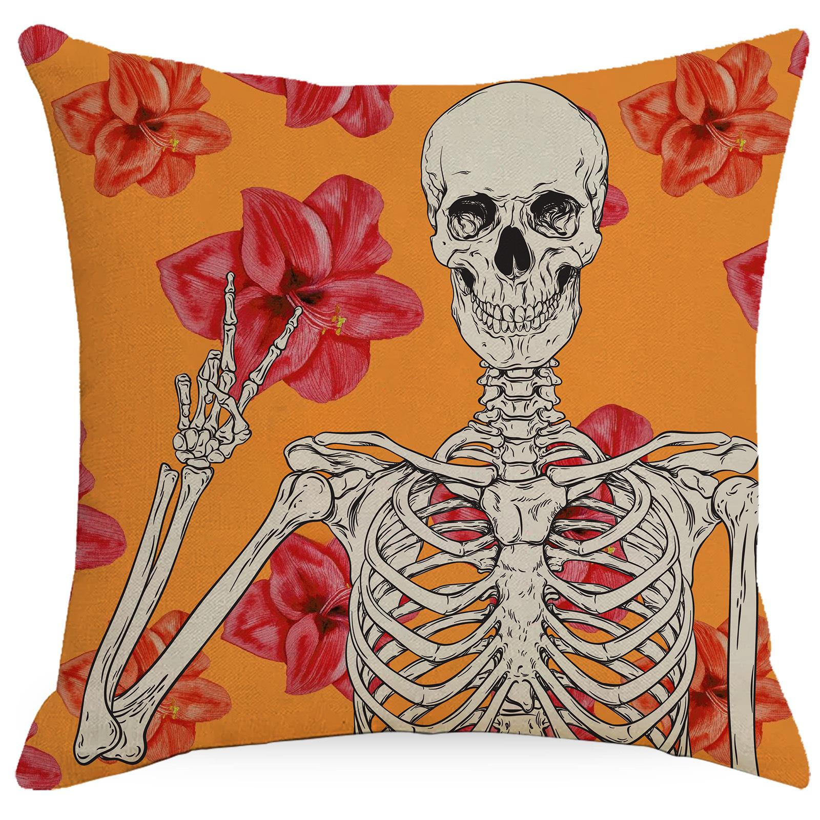 

New Halloween Pillow Case Living Room Sofa Bedroom Cushion Backrest Linen Home Ornament Pillow Pillow Premium Durable 45 * 45CM