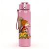 1PC Squirrel Archer Cartoon 750ml Color Plastic Sports Water Bottle Leakproof Flip Straw Lid Suitable for Sports Office Home Use