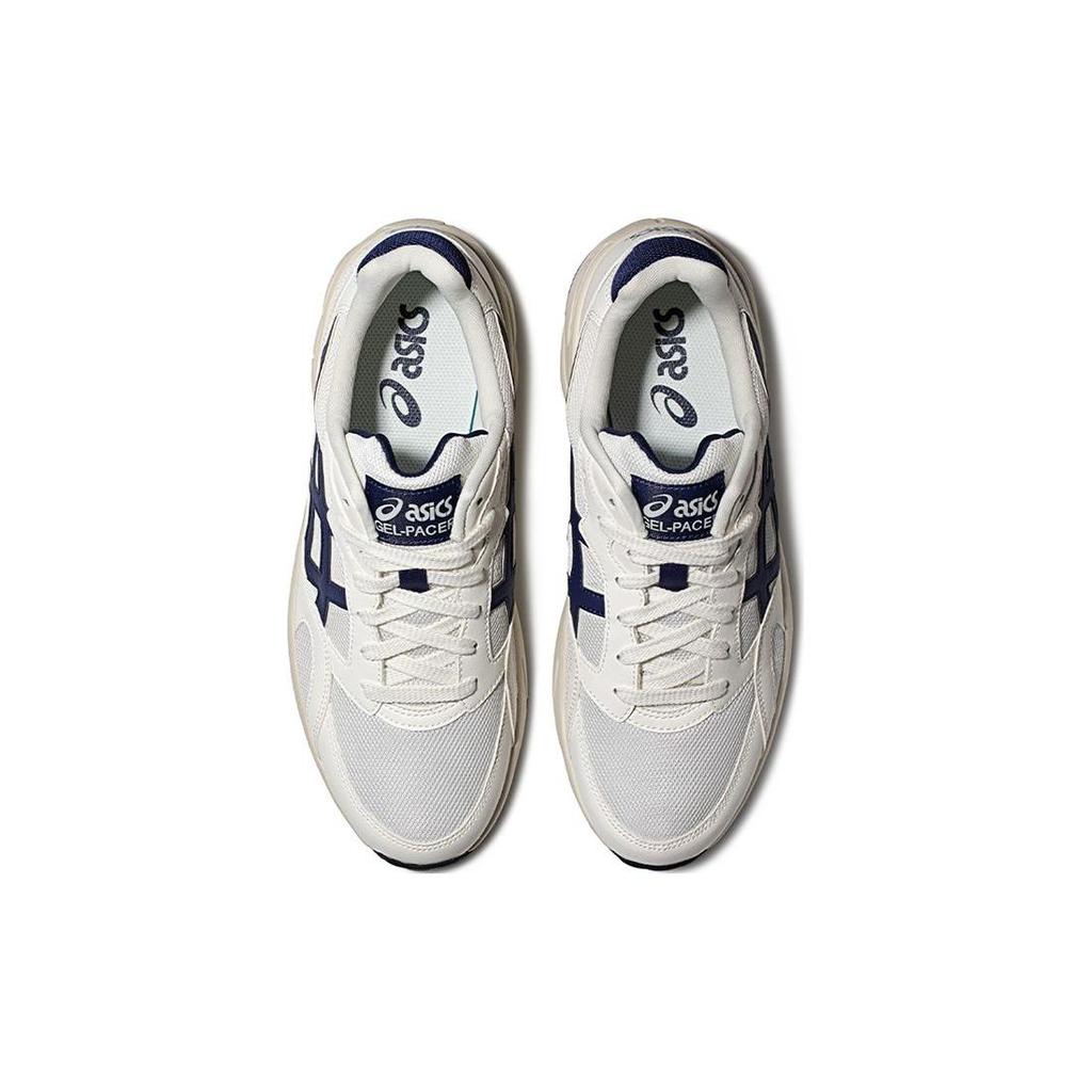 Asics Gel-Pacer Minimalist Solid Color Shock Absorbing Durable Low-Top Lifestyle Casual Shoes Unisex sneaker White Blue 1203A486-101