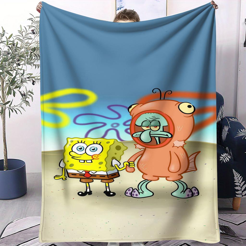 SpongeBob: Mr. Krabs Obsessed with Money–Wall of Banknotes Blanket Soft Multifunctional Decortive Universal Throw Blankets Gift