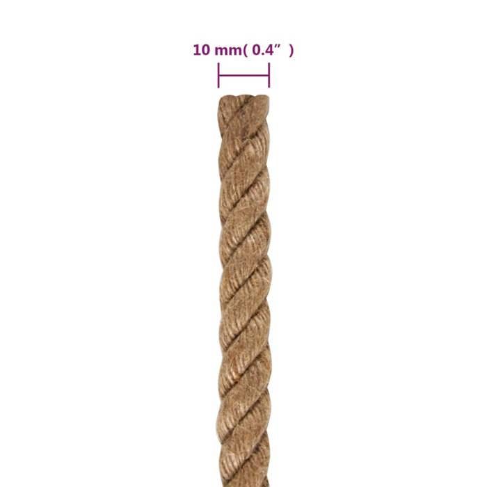 VidaXL Corde de jute 25 m de long 10 mm d'épaisseur 153748