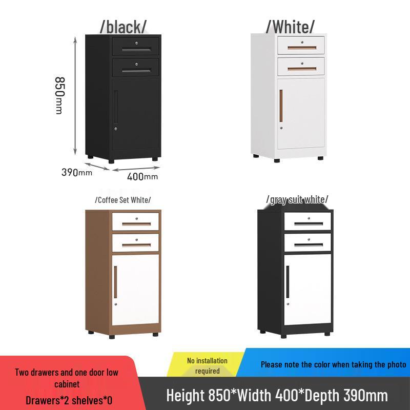 Mobile Under-Desk File Cabinet with Lock - Single Door, Sheet Metal, Small Office Tool Storage Drawer