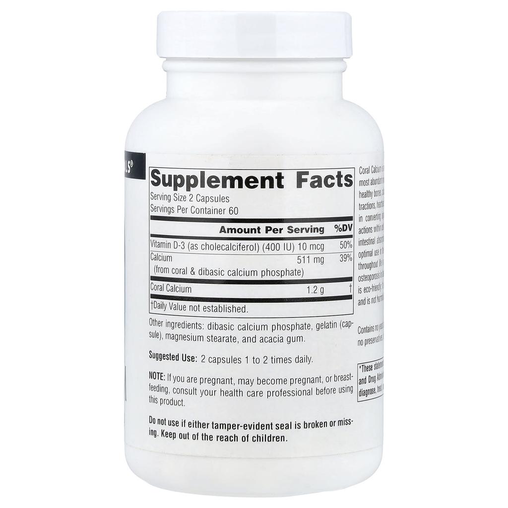 Coral Calcium, 120 Capsules (600Mg per Capsule)