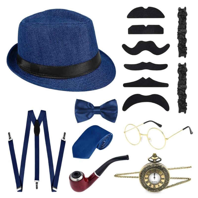 1920s Fashion Roleplay Theme Party Costume Accessories Outfit Male Photo Supply