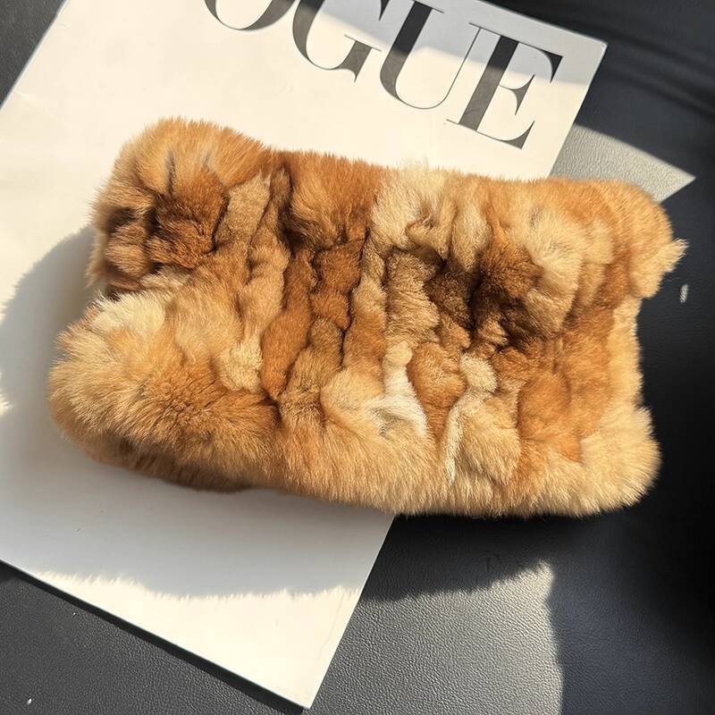 

Real Rex Rabbit Fur Neck Warmer Winter Elastic Scarf Plush Head Cover Warm Fur Scarf Headbands Girls Natural Fur Ring Scarves 20cmx13cm янтарь