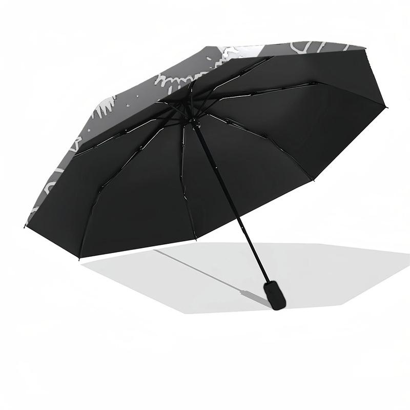 1pc Space Doodles Automatic Folding Umbrella, Casual Outdoor Accessory, Birthday Festival Gift yy251126115