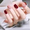 1 Sheet Gel Nail Strip UV Free Easy Apply Remove Self-adhesive Nail Sticker Long Lasting Waterproof Quality Glitter Solid Color Decorative Nail Wrap