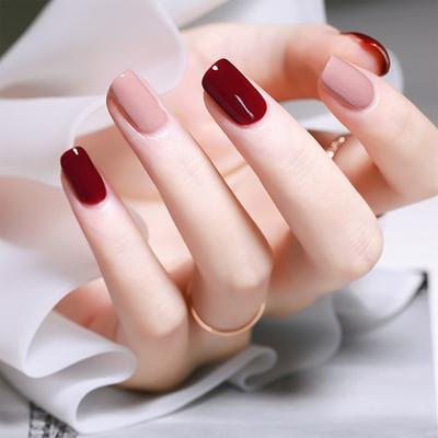 Yousheng 1 Sheet Gel Nail Strip UV Free Easy Apply Remove Self-adhesive Nail Sticker Long Lasting Waterproof Quality Glitter Solid Color Decorative
