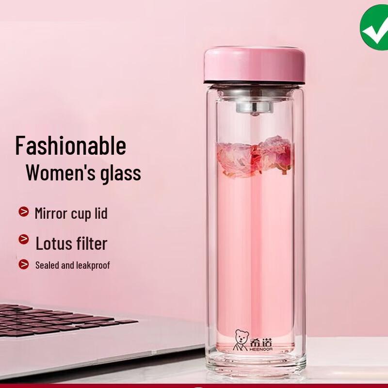 Heenoor Double-Layer Insulated Glass Cup