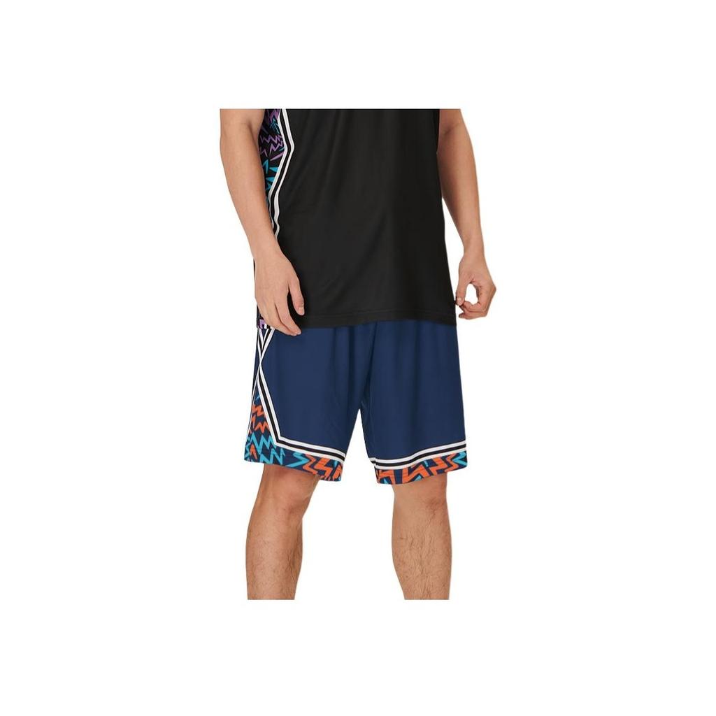 Under Armour Pantaloni scurți sport cu dungi, talie medie, elastici, pantaloni scurți bărbați, albaștri, 24500211-409