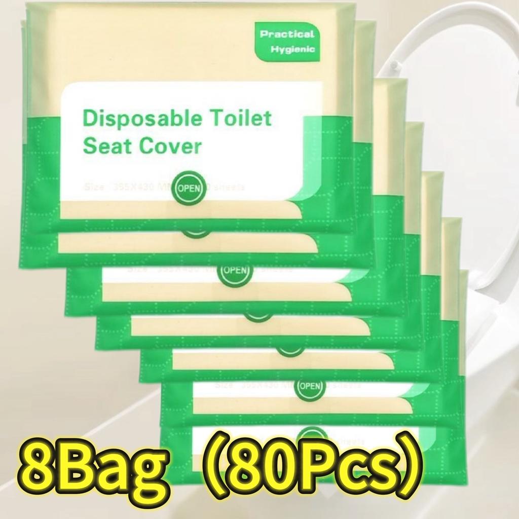 10-120PCS Disposable Toilet Seat Cover Portable Travel Camping Hotel Bathroom Degradable Waterproof Toilet Mat Accessories