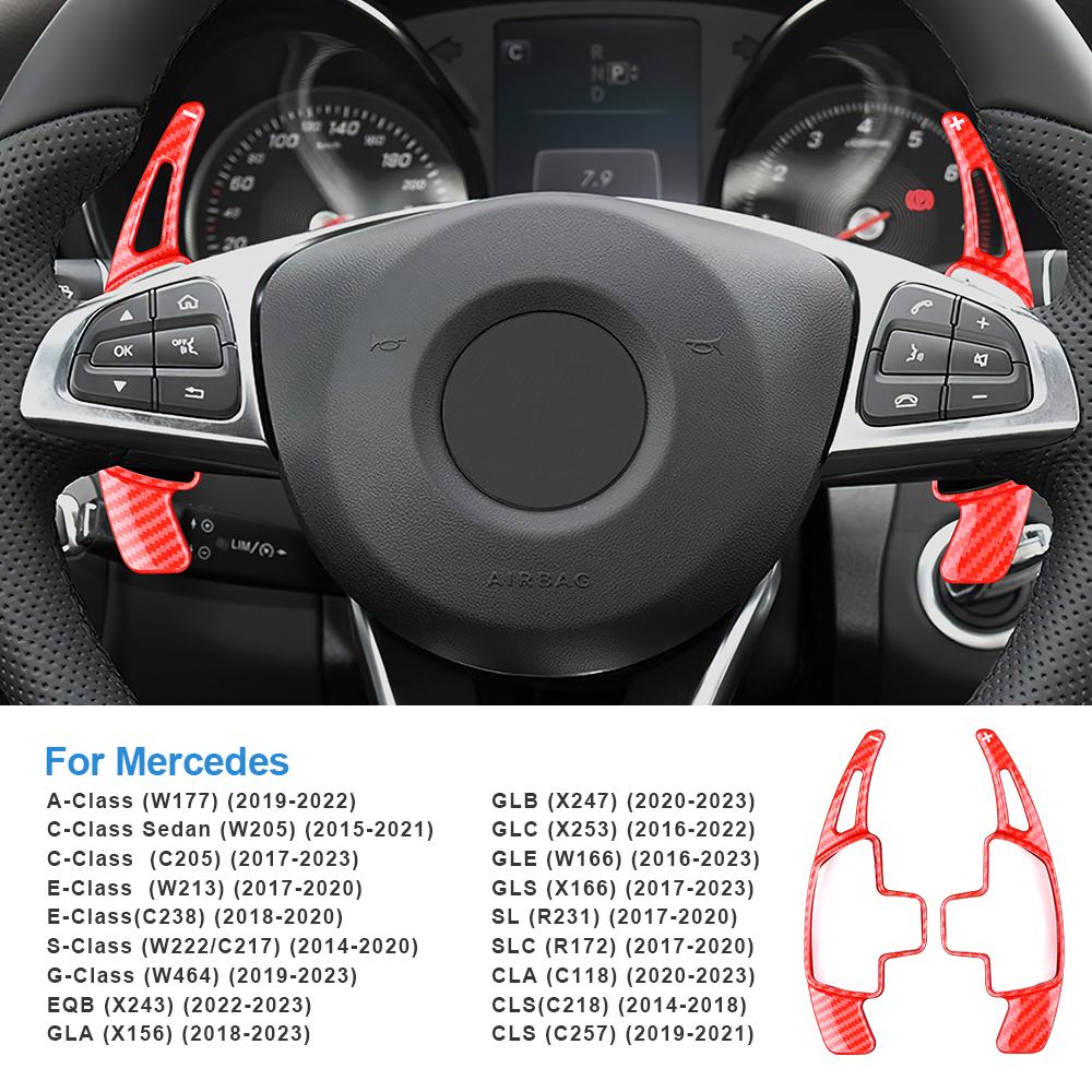 Car Steering Wheel Shift Paddle Shifter For Mercedes Benz A B C E GLE Class W176 W205 W246 C117 W218 Extended Carbon Fiber ABS