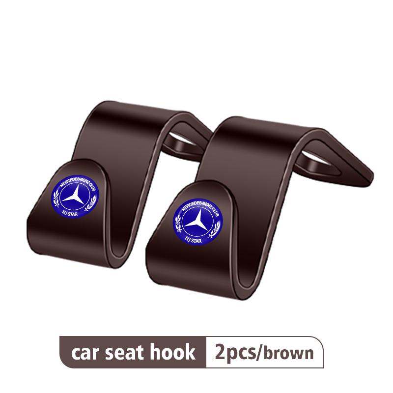 FA034pcs Car Rear Seat Hook Storage Hanger Organizer Accessories For Mercedes Benz W202 W212 W126 W140 W168 W177 CLS GLE GLC GLS CLA