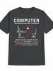Funny Computer Troubleshooting Diagram IT Tech Joke Print Tshirt Unisex and Unisex Cotton Programmer Nerd Graphic Short Sleeve Tees