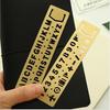 2021121732 Vintage Brass Letter and Numbers Metal Ruler Template Ruler Bookmark Marker Stationery School Supplies Belt Buckle