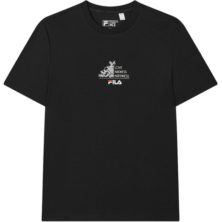New FILA T Shirts Men's Jet Black BK F11M518101F-BK