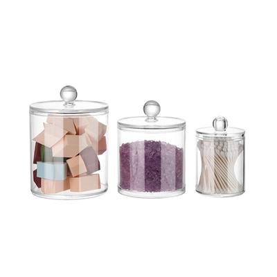 Wattestäbchen Qtip Behälter Acryl Make-up Organizer Kosmetik Make-up Wattepad Organizer Schmuck Aufbewahrungsbox(Leere Box)