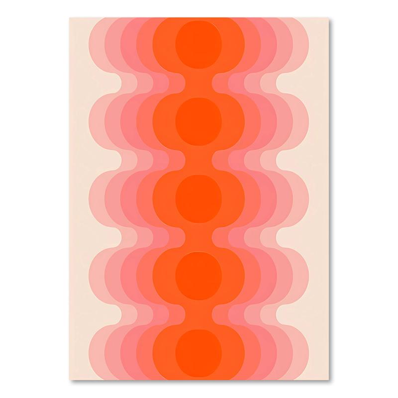 Retro Stripes Art Prints Sunset Lip Rainbow Flower Butterfly Boho Poster Canvas Painting Wall Pictures For Living Room Decor