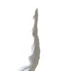 Yousheng Stable Base Ornament, 3D Printed Yoga Figure with White Matte Texture, Geometric Cross-Section Design Sculpture for Desk Tea