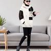 Lamb wool long sweater women's autumn and winter new large size loose and thin integrated fleece thickened zipper jacket