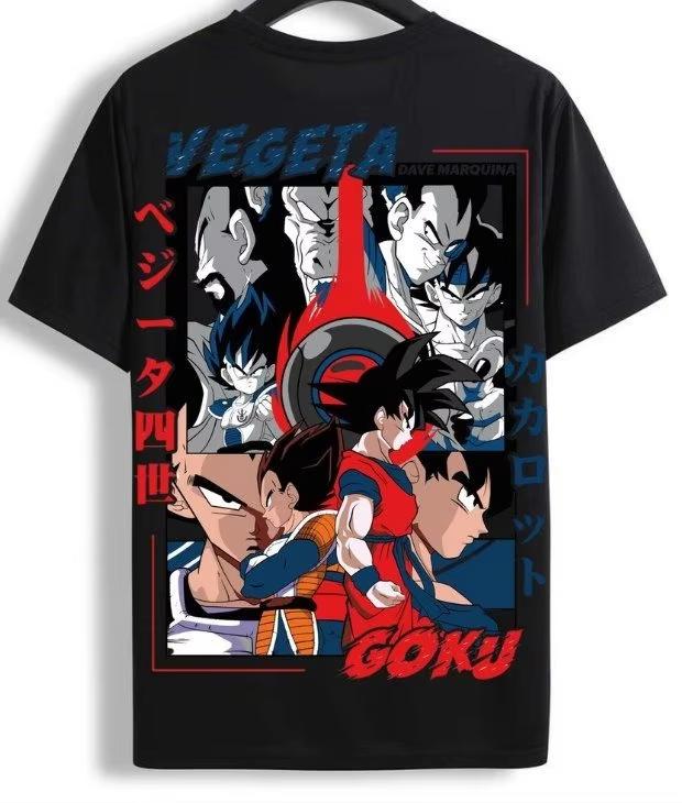 2026 Summer Dragon Ball Retro Pure Cotton Fitness Tshirt Unisexs Shortsleeved Family Unisex Childrens Casual Shirt Ins Y2k