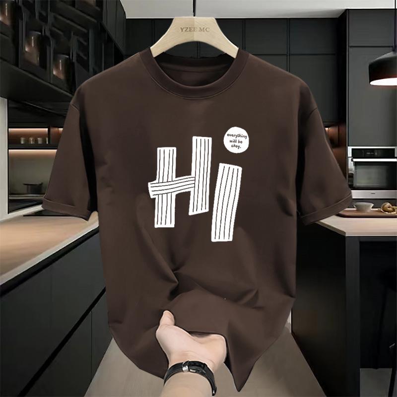 

Men s Summer Pure Cotton Short Sleeve Fashion T-shirt – Chinese Trend, Casual Loose Fit M [Recommended for 110-130 lbs]