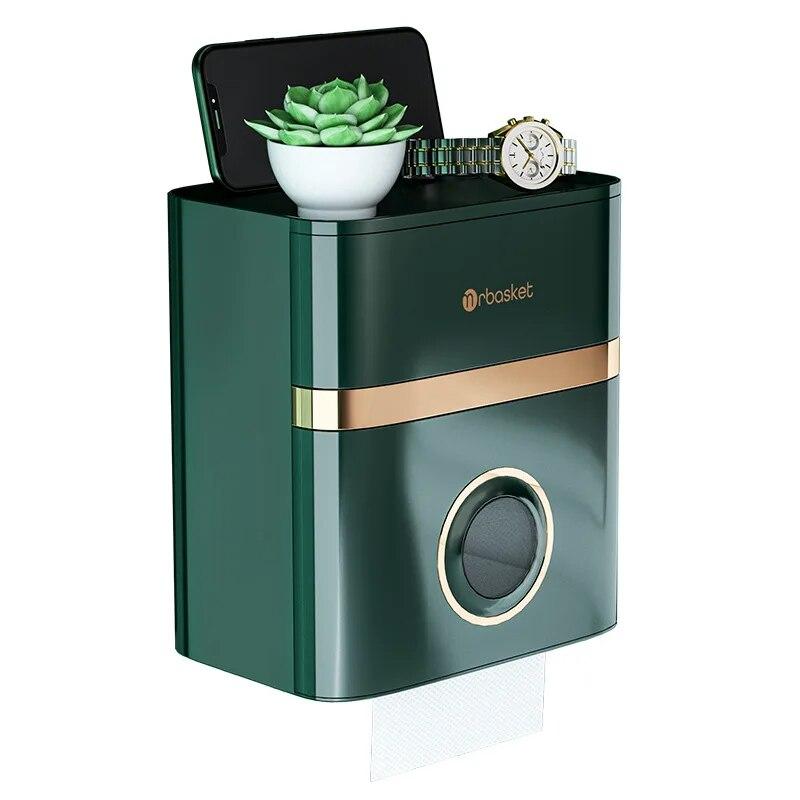 Bathroom white tissue box, wall mounted bathroom paper drawer, paper tube storage rack, bathroom accessories paper towel holder