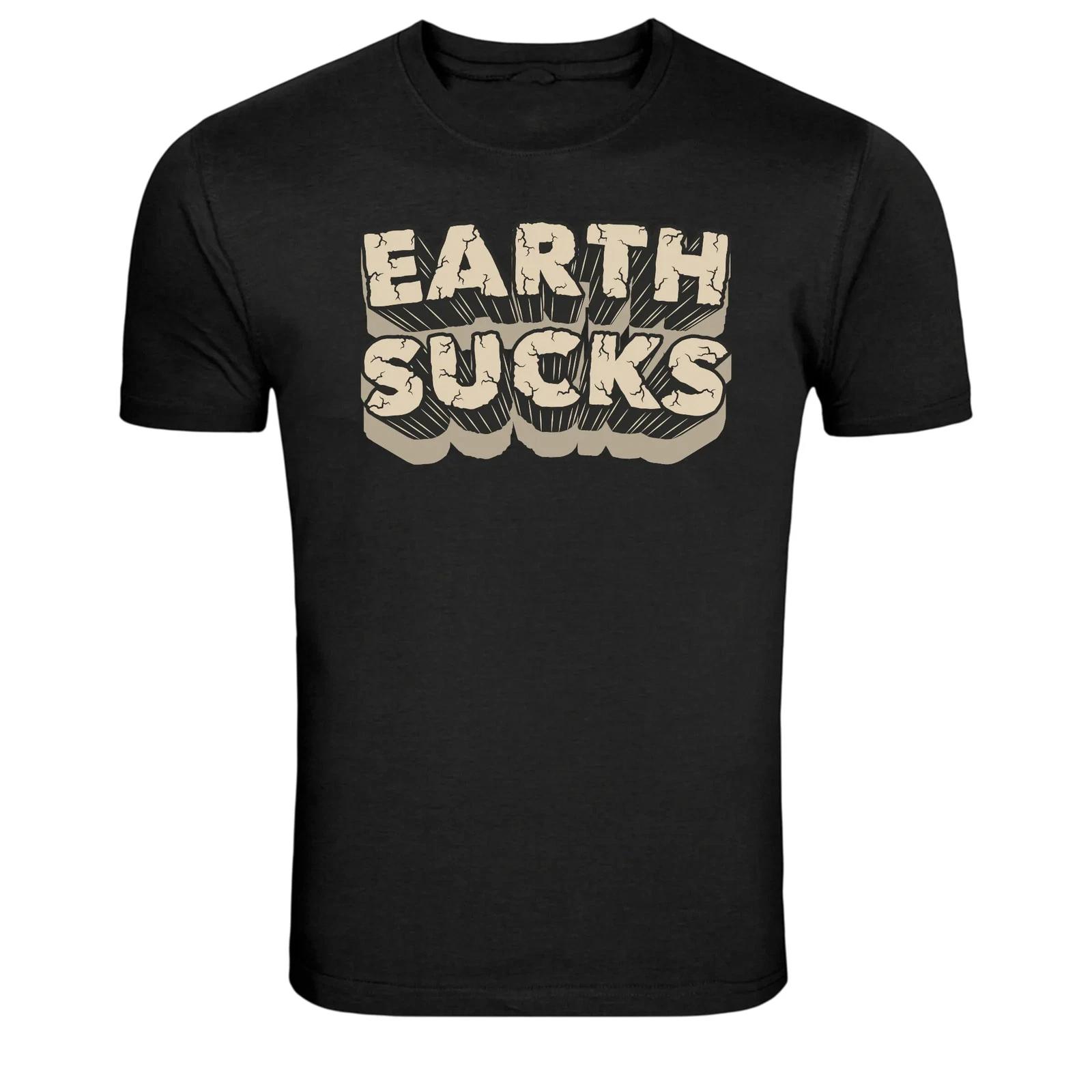

Earth Sucks Retro Typography Funny Quote Graphic T-Shirt XL