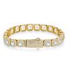 7mm 8mm S925 Sterling Silver Bezel Set Moissanite Tennis Bracelet Square Frame Round Cut Fine Jewelry  8.73-16.44 CTW