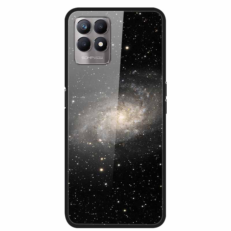 For Realme 8i Cases Realme 8 5G Tempered Glass Hard Back Cover For Realme8 Phone Cases Soft Bumper Fundas for Realme 8 i Realme8