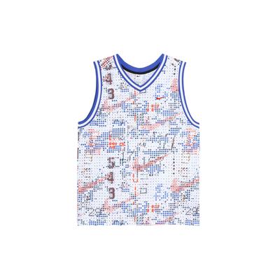 Camiseta de Baloncesto sin Mangas con Cuello en V Transpirable de Secado Rápido Dri-Fit DNA para Hombre Tops Blanco FZ0691100