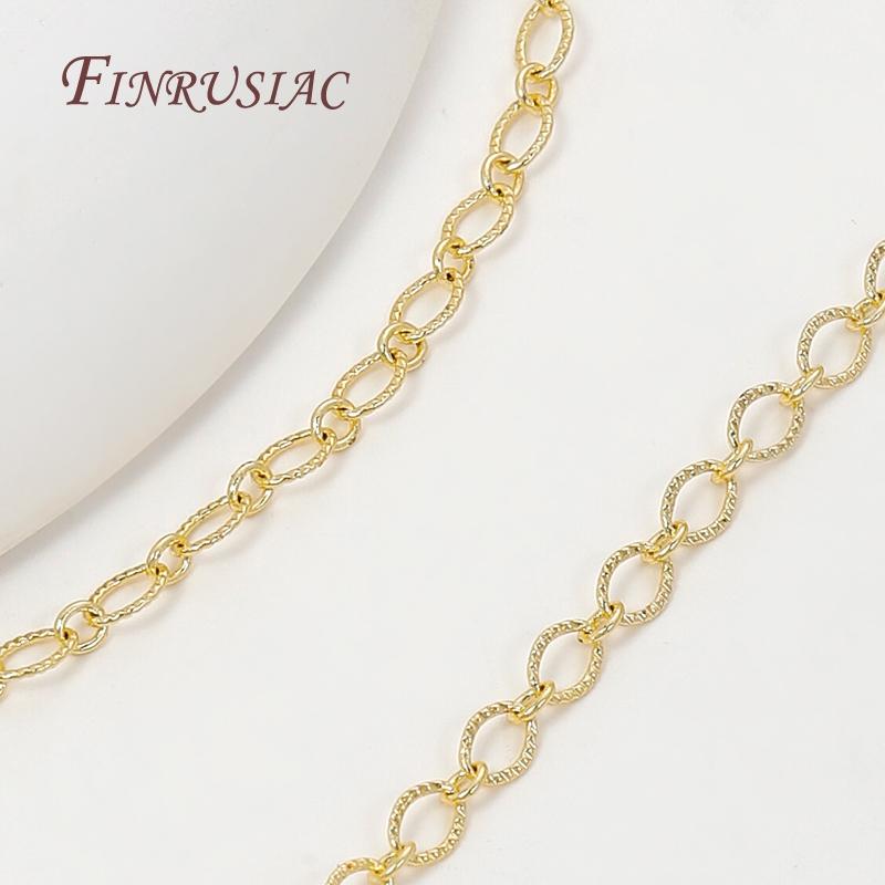 18K Gold Plated Metal Chain For Needlework,Chains For Jewelry DIY Necklaces Bracelets Making Accessories,Chain Fittings