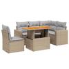 VidaXL Garden Lounge Set with Cushions 6 Pcs, Patio Sofas, Patio Furniture Set, Outdoor Furniture, Beige 3271318