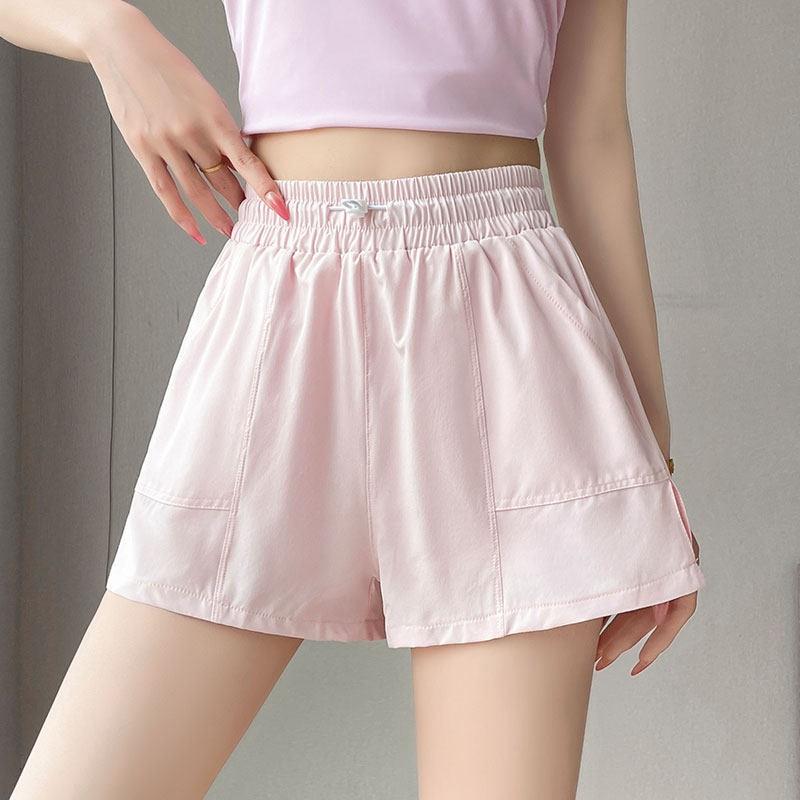 Womens Running Set Quick Dry Loose Short Sleeve Yoga Top Shorts Gym Workout Outfit
