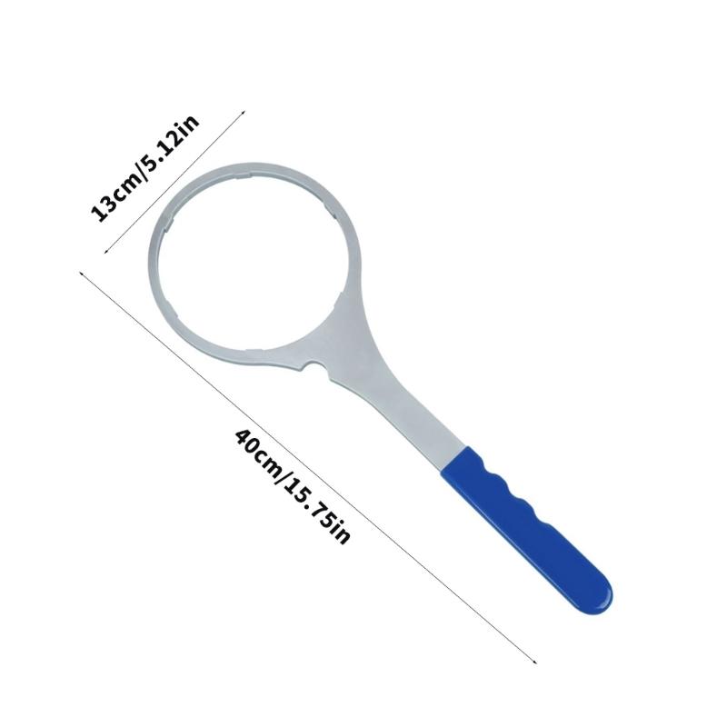 Pack of 1 Firm Steel Filter Tool with Ergonomic Rubber Varnished Handle for Permanent Waterpurification Use