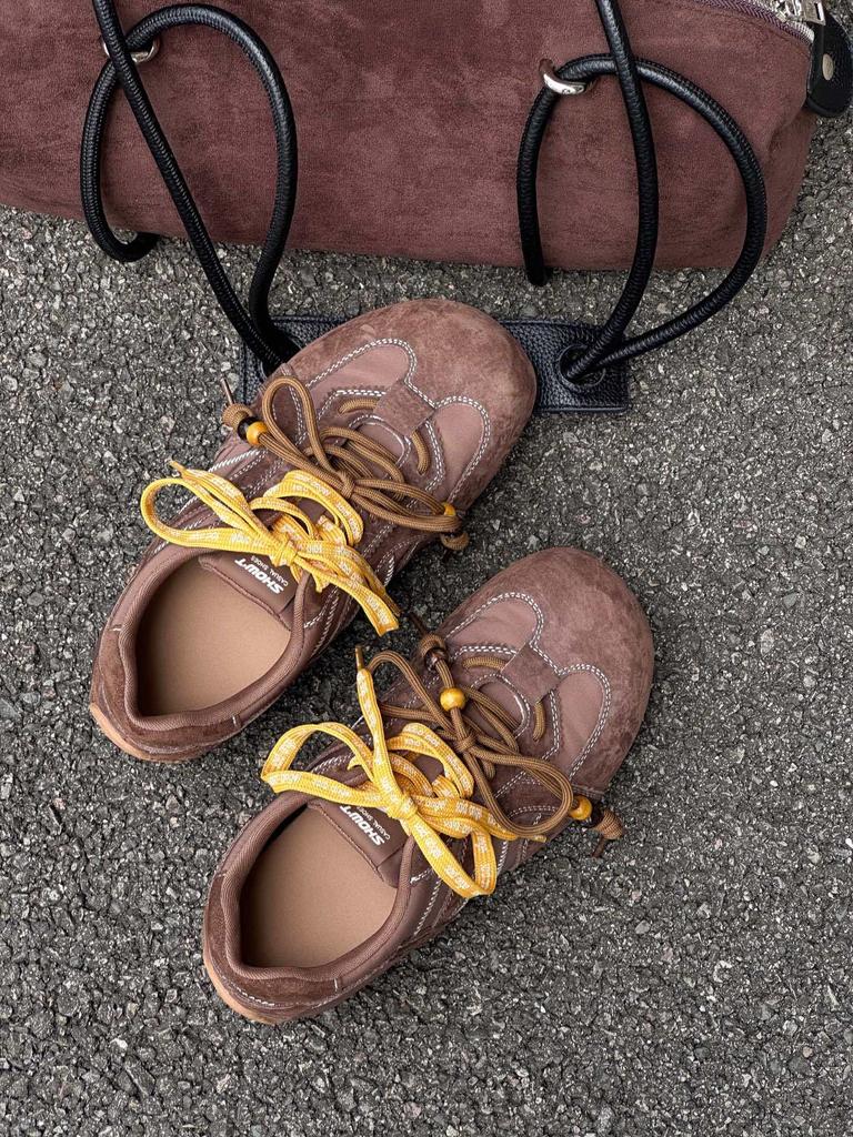 Leather retro ugly cute German training shoes women's 2025 autumn new versatile single shoes casual height increase Forrest Gump shoes women